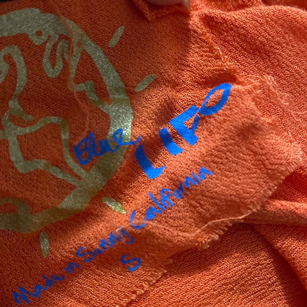 Blue Life Planet S Orange Halter Island Life Mini Dress - Picture 3 of 10